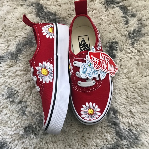 Vans Other - Hand painted daisy scattered vans size 12